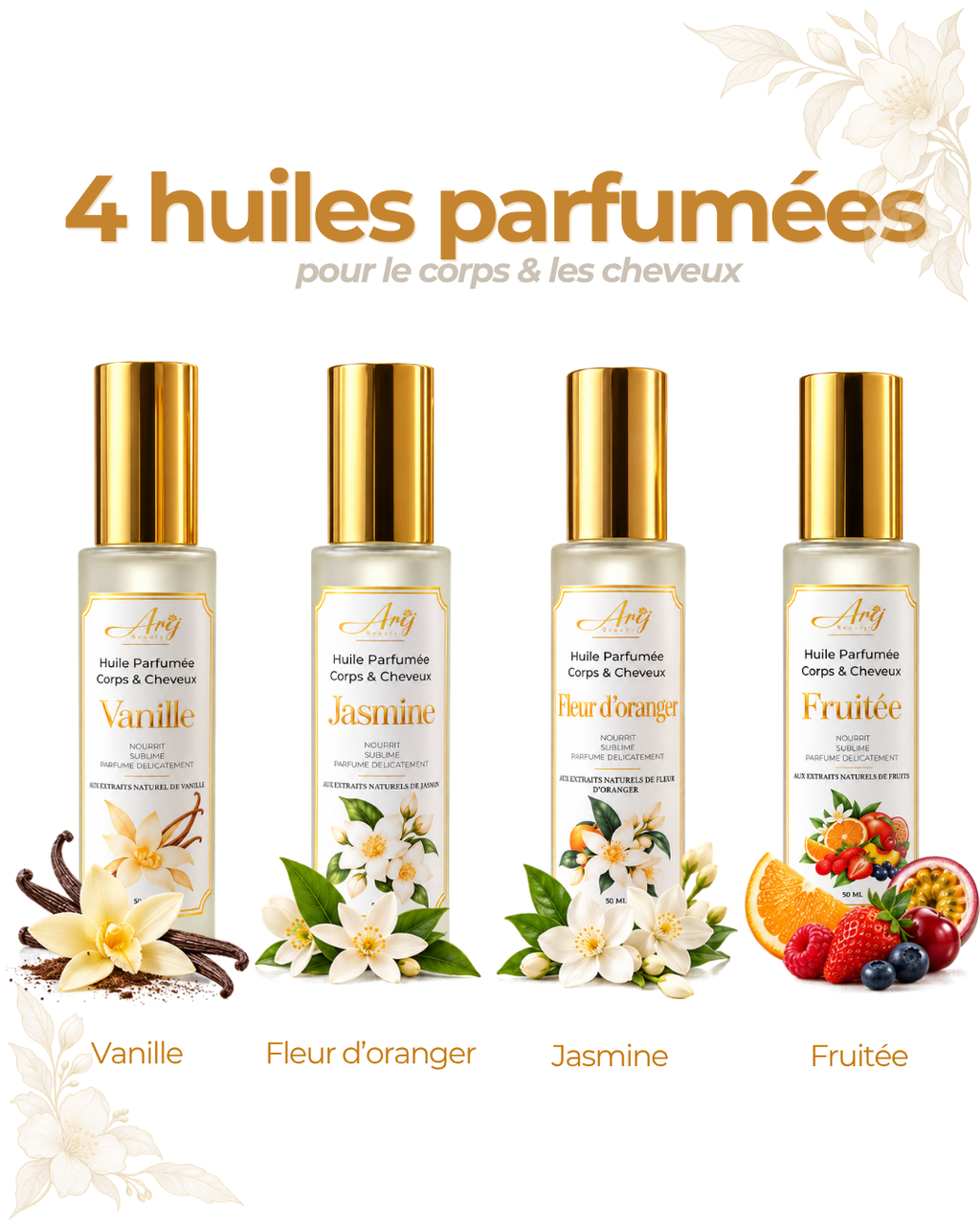 Pack Signature — 3 Huiles Parfumées + 1 Offerte